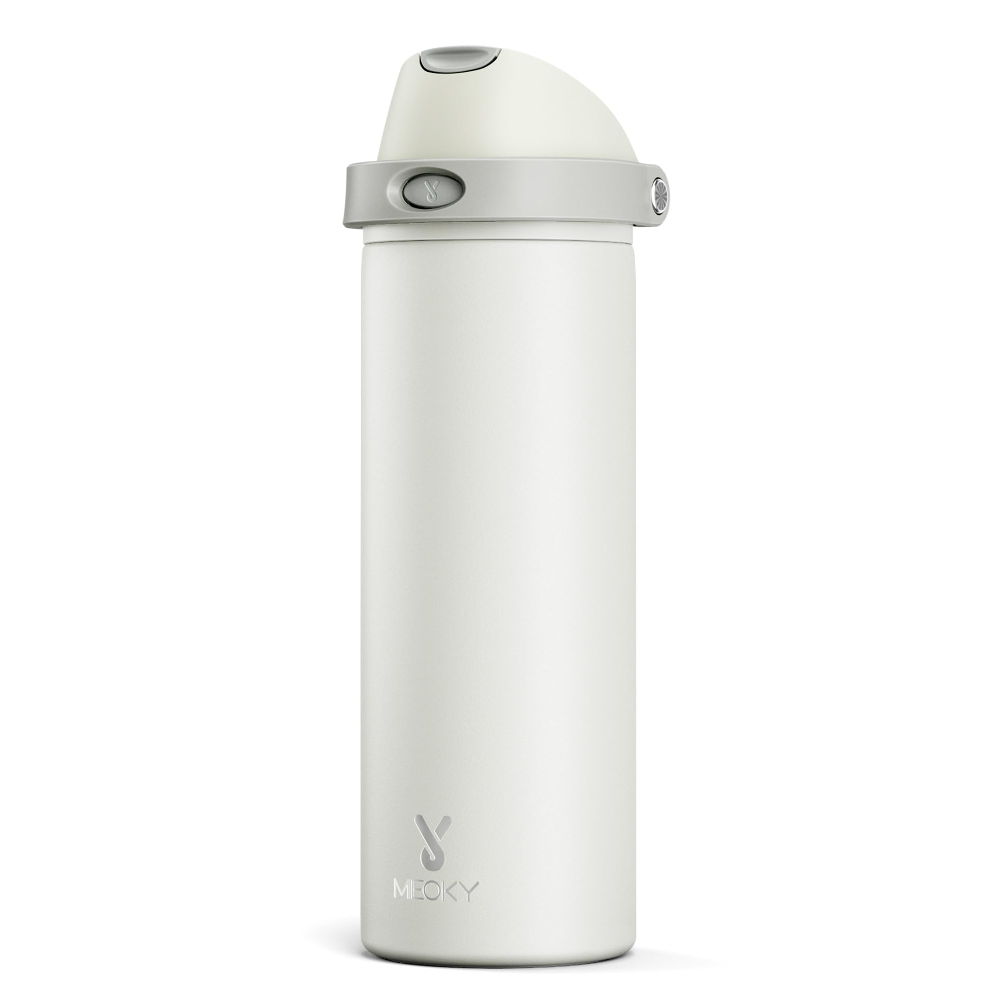 24 oz Insulated Water Bottle for Sports: Meoky Stainless Steel Water Bottle with 2-in-1 Straw and Spout Lid - Leak Proof, Cold for 24 Hours, Fits in Car Cup Holder, BPA-Free for Travel Gym, Night