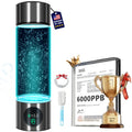 5.0 New Upgraded Hydrogen Water Bottle - Hydrogen Concentration up to 6000 PPB【SGS-Certified Hydrogen Generator】 2025 SPE/PEM Technology Odorless Double Hydrogen Content for Sports/Home/Office/Travel